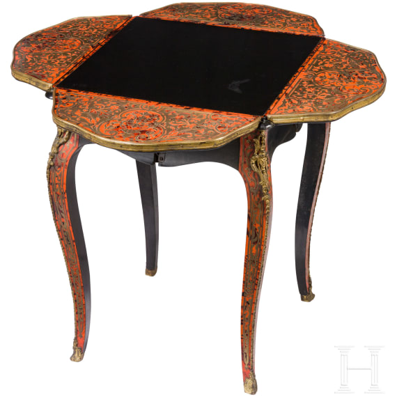 Boulle-Klapptisch, Frankreich, 2. H&auml;lfte 19. Jhdt.