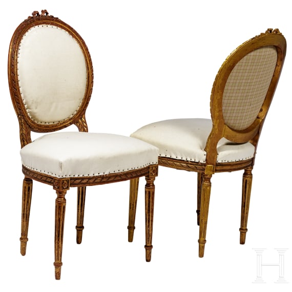 Ein Paar Salonst&uuml;hle im Louis XVI-Stil, deutsch, 20. Jhdt.