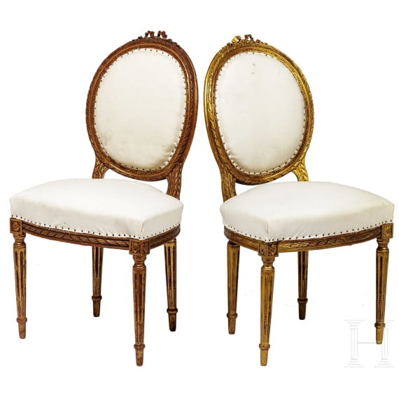Ein Paar Salonst&uuml;hle im Louis XVI-Stil, deutsch, 20. Jhdt.