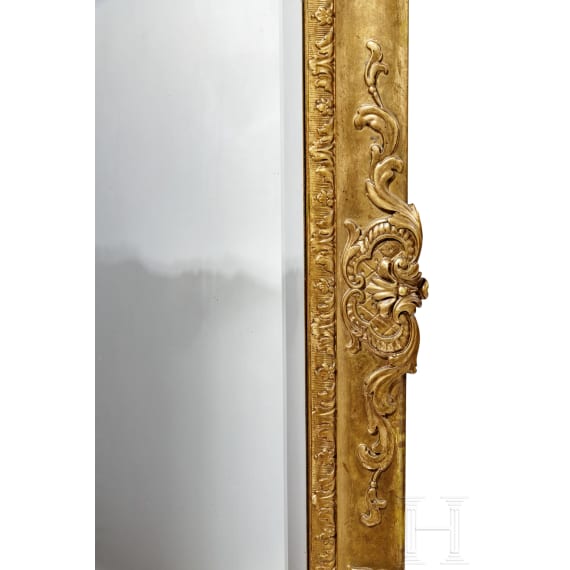 Gro&szlig;er Spiegel im Louis XV-Stil, deutsch, 20. Jhdt.