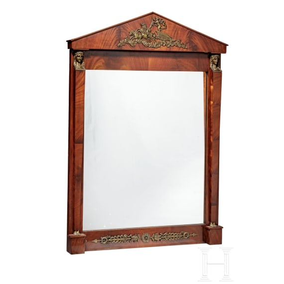 Gro&szlig;er Wandspiegel im Biedermeier-Stil, deutsch, 20. Jhdt.