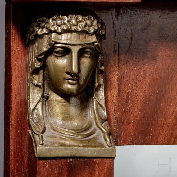 Gro&szlig;er Wandspiegel im Biedermeier-Stil, deutsch, 20. Jhdt.