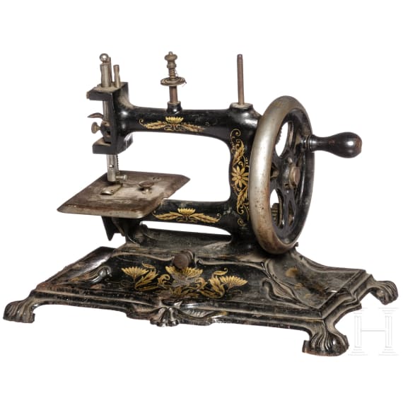 Kleine Handkurbel-Tischn&auml;hmaschine, deutsch, um 1900