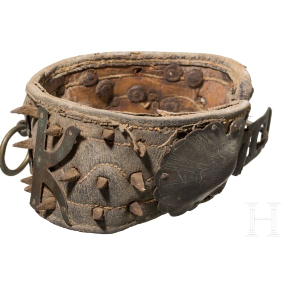 Jagdliche Hundehalsung, deutsch, um 1700