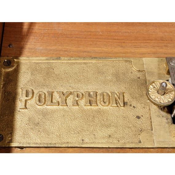 Lochplattenspieluhr der Firma Polyphon, deutsch, um 1900