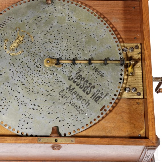 Lochplattenspieluhr der Firma Polyphon, deutsch, um 1900