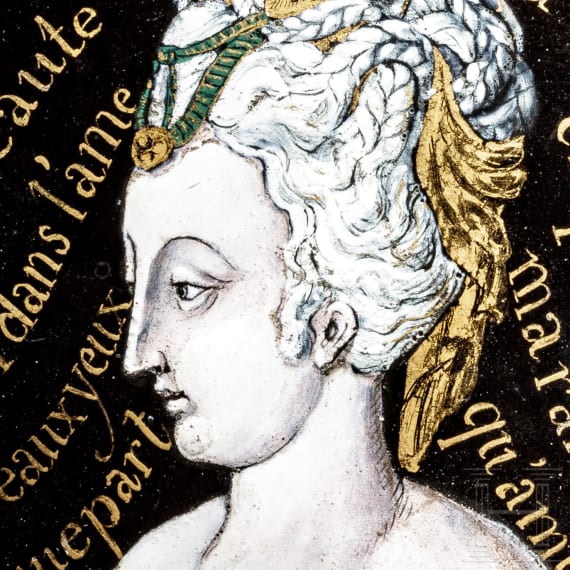 Emaillierte Plakette, Limoges, 18. Jhdt.