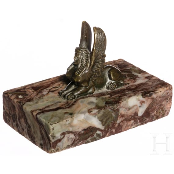 Briefbeschwerer mit Sphinx, Frankreich, 19. Jhdt.