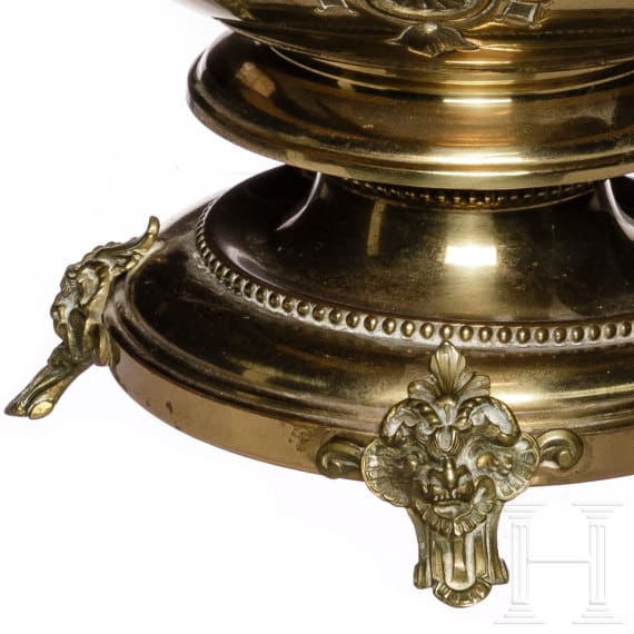 Berliner Regatta-Verein 1881 - Pokal und Bild des Siegerbootes aus dem Jahr 1883