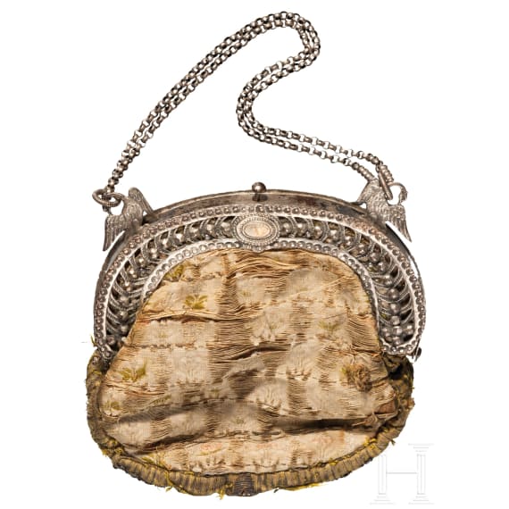 Silbermontierte Tasche, s&uuml;ddeutsch, um 1820