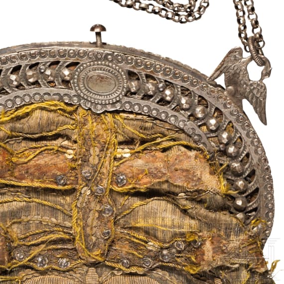 Silbermontierte Tasche, s&uuml;ddeutsch, um 1820