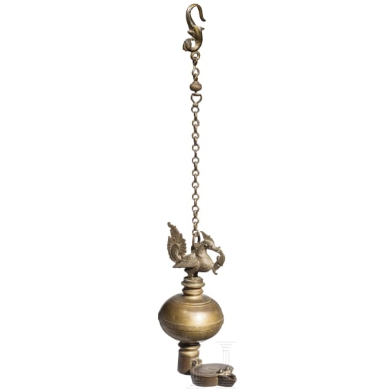 Bronze-&Ouml;llampe, S&uuml;dindien, 18./19. Jhdt.