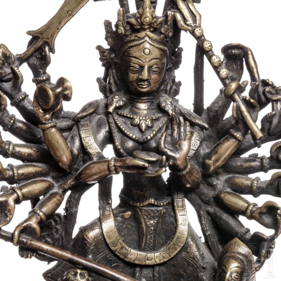 Zwei Bronzefiguren, Nepal, 19./20. Jhdt.