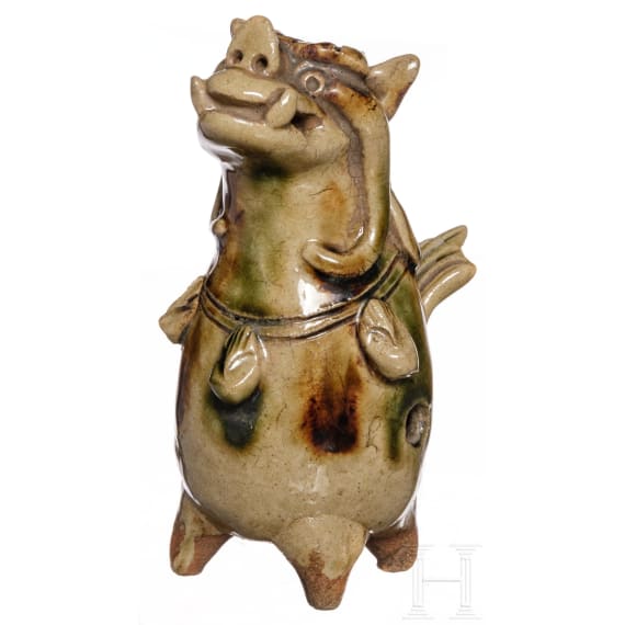 Eine Sancai-glasierte Tierfigur, China, Liao- oder Ming Dynastie