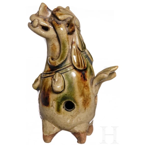 Eine Sancai-glasierte Tierfigur, China, Liao- oder Ming Dynastie