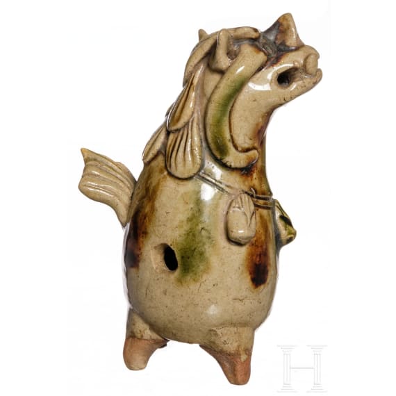 Eine Sancai-glasierte Tierfigur, China, Liao- oder Ming Dynastie