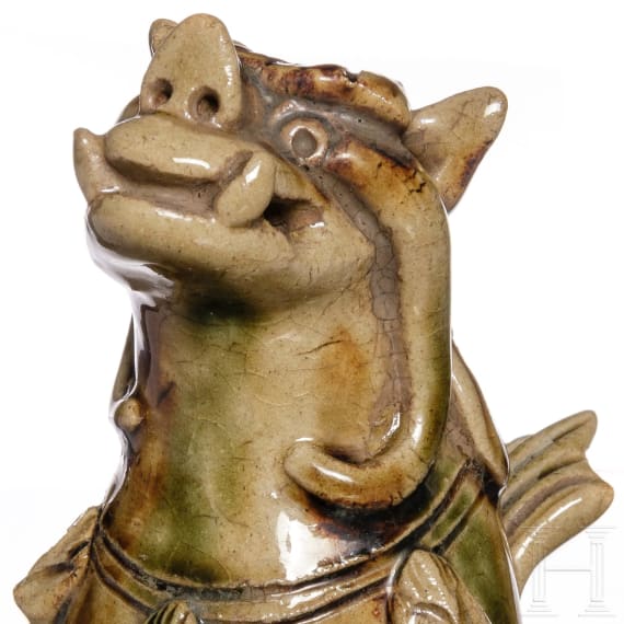 Eine Sancai-glasierte Tierfigur, China, Liao- oder Ming Dynastie