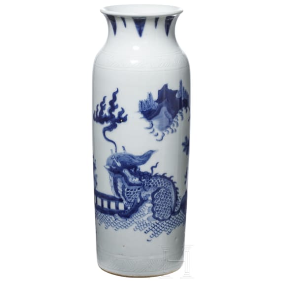 Vase mit Ph&ouml;nix und Fo-Hund, China, fr&uuml;hes 20. Jhdt.