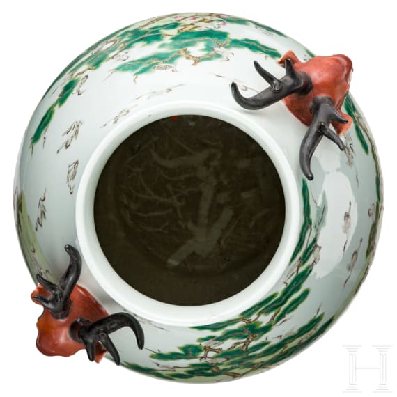 Gro&szlig;e "100-Kraniche-Vase", China, fr&uuml;he Republikzeit