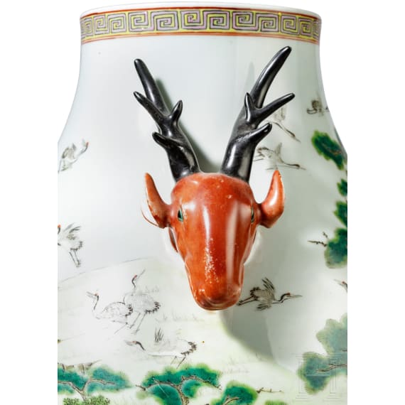 Gro&szlig;e "100-Kraniche-Vase", China, fr&uuml;he Republikzeit
