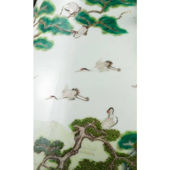 Gro&szlig;e "100-Kraniche-Vase", China, fr&uuml;he Republikzeit