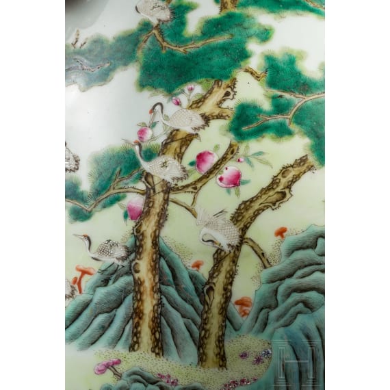 Gro&szlig;e "100-Kraniche-Vase", China, fr&uuml;he Republikzeit