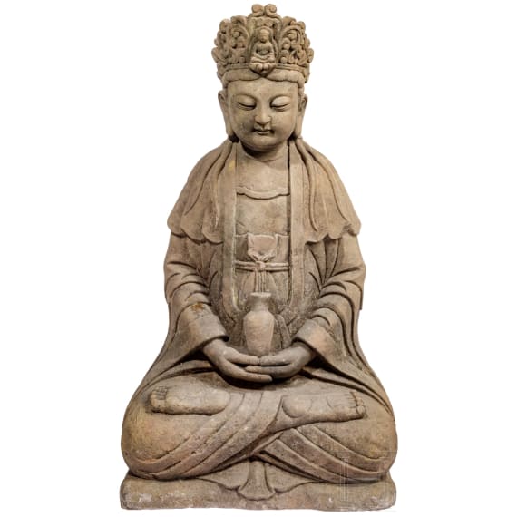 Gro&szlig;e Guanyin-Steinskulptur, China