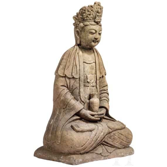 Gro&szlig;e Guanyin-Steinskulptur, China