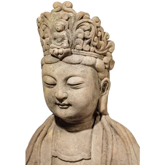 Gro&szlig;e Guanyin-Steinskulptur, China