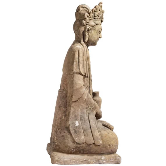 Gro&szlig;e Guanyin-Steinskulptur, China
