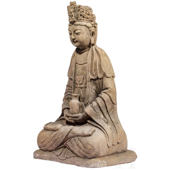 Gro&szlig;e Guanyin-Steinskulptur, China