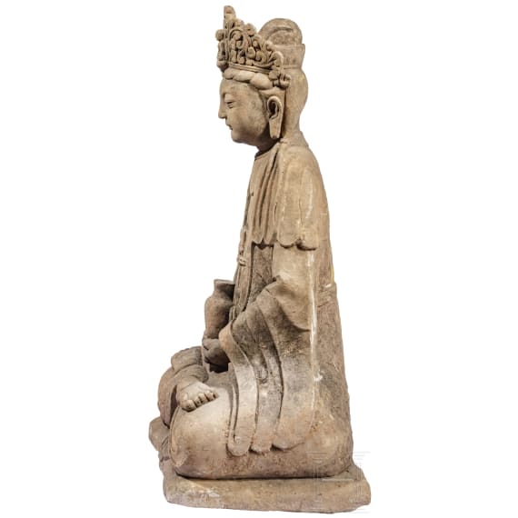 Gro&szlig;e Guanyin-Steinskulptur, China