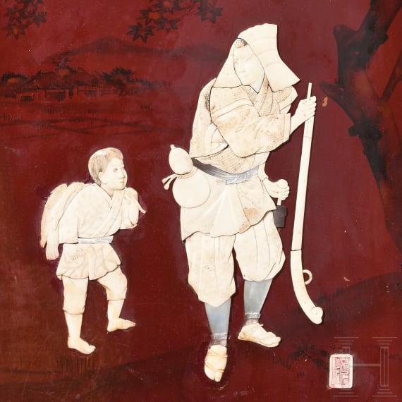 Ein Paar Lackbilder, Japan, Meiji-Periode