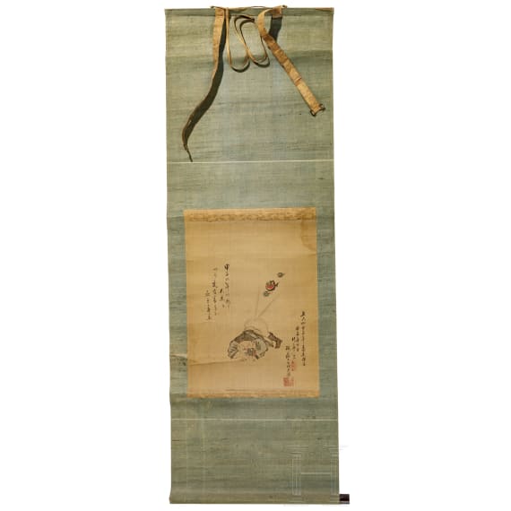 Kakemono mit Darstellung des Daikoku, Japan, datiert 1864