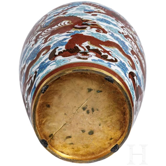Gro&szlig;e Cloison&eacute;e-Vase, Japan, Meiji-Periode