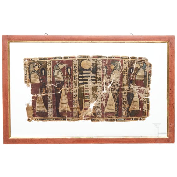 Bemaltes Leinenfragment, &Auml;gypten, Sp&auml;tzeit, 6. - 4. Jhdt. v. Chr.