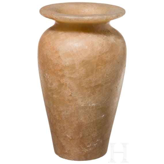 Alabastervase mit ausladender Lippe, alt&auml;gyptisch, 2. Jtsd. v. Chr.