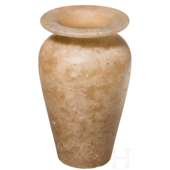 Alabastervase mit ausladender Lippe, alt&auml;gyptisch, 2. Jtsd. v. Chr.