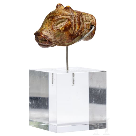 Vollplastischer Tierkopf, Vorderer Orient, Ende 2. Jtsd. - Anfang 1. Jtsd. v. Chr.