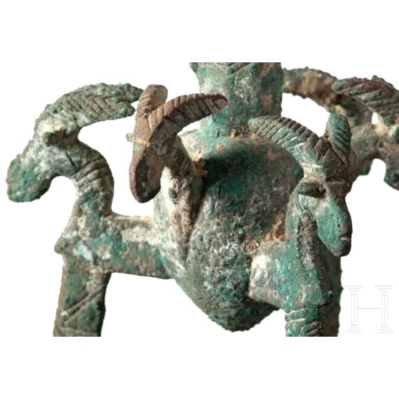Kleine Vase mit sechs Widderk&ouml;pfen, Luristan, 10. - 9. Jhdt. v. Chr.