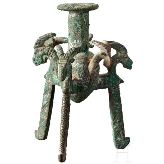 Kleine Vase mit sechs Widderk&ouml;pfen, Luristan, 10. - 9. Jhdt. v. Chr.