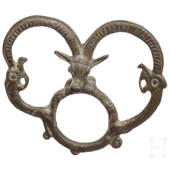 Bronzener Pferdeanh&auml;nger, Luristan, 1000 - 750 v. Chr.