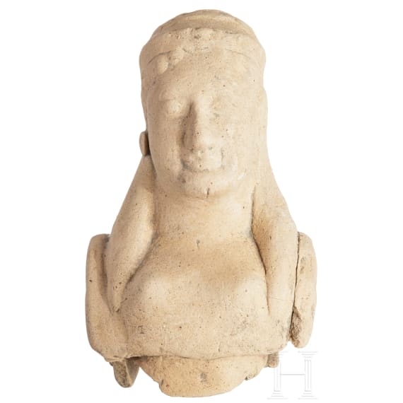 Kopf einer Kore, Terrakotta, Griechenland, 5. Jhdt. v. Chr.