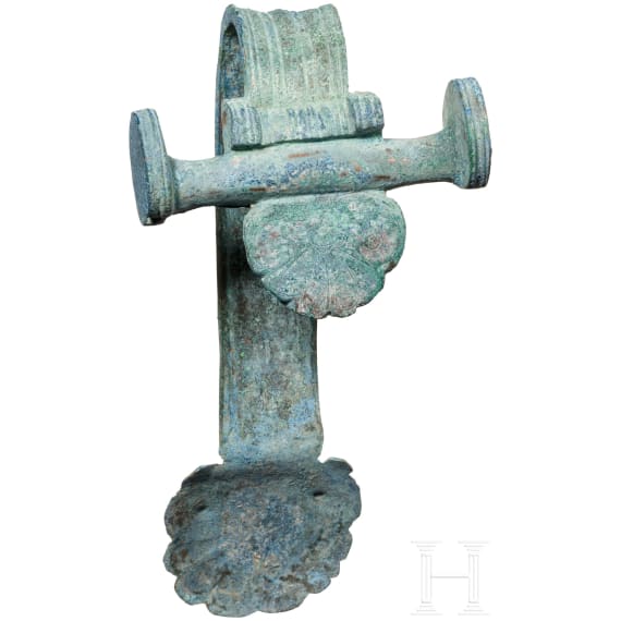 Henkelattasche eines Bronzegef&auml;&szlig;es, Griechenland, 5. Jhdt. v. Chr.