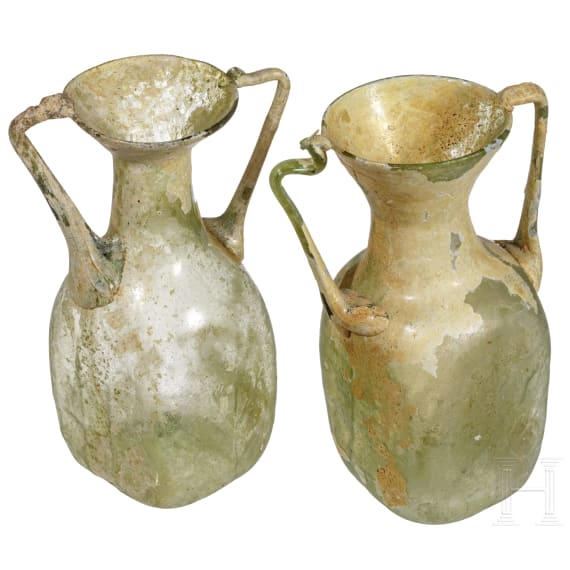 Sammlung 21 sp&auml;tr&ouml;mischer und fr&uuml;hbyzantinischer Glasgef&auml;&szlig;e, &ouml;stlicher Mittelmeerraum