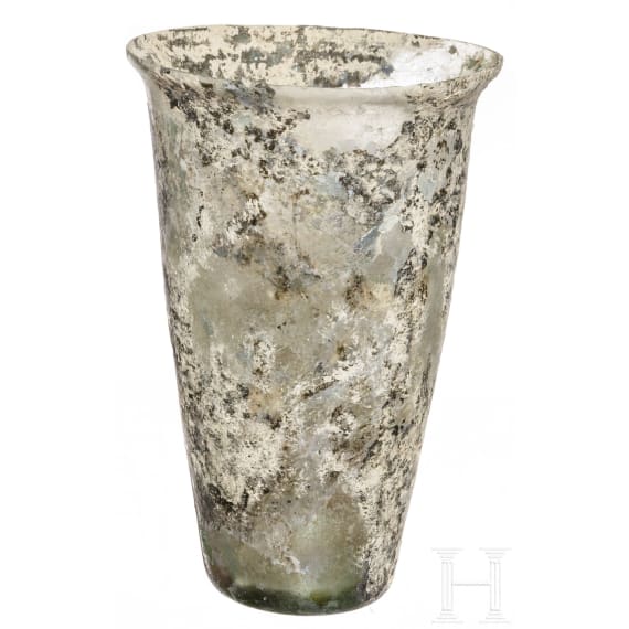 Hoher Glasbecher, Mitteleuropa, sp&auml;tr&ouml;misch-fr&auml;nkisch, 5. - 6. Jhdt.