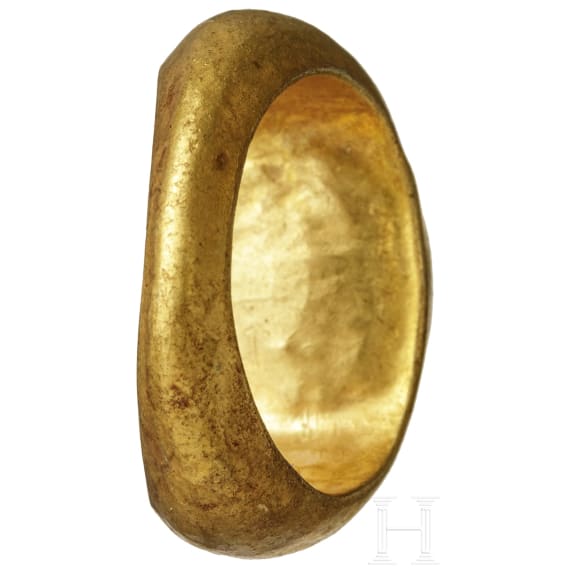 Gro&szlig;er Goldring mit Gemme, r&ouml;misch, 1. - 2. Jhdt.