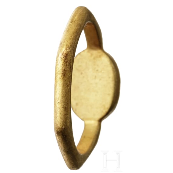 Sch&ouml;ner Goldring mit Gemme, r&ouml;misch, 2. - 3. Jhdt.