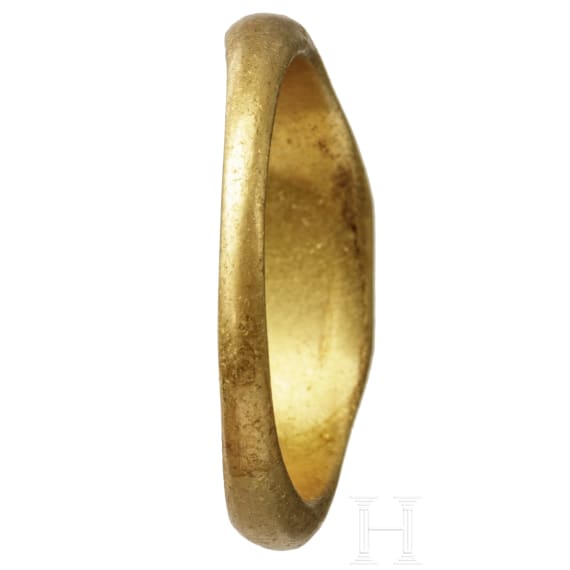 Goldring mit Gemme, r&ouml;misch, 2. - 3. Jhdt.