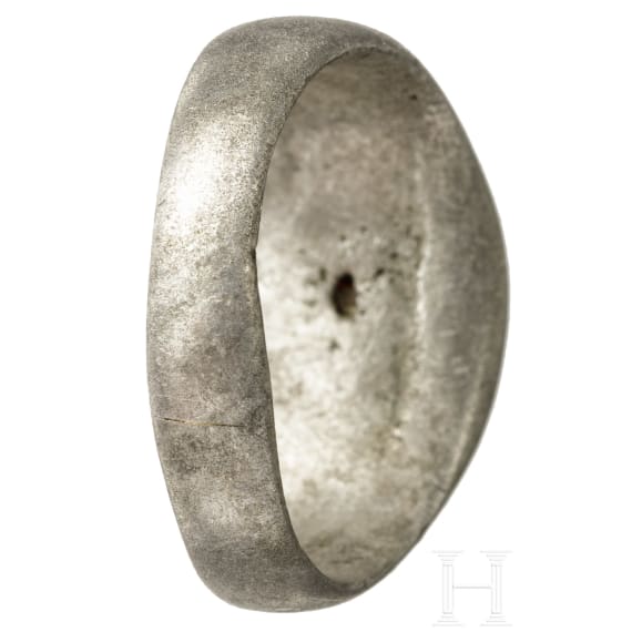Silberner Ring mit Gemme, r&ouml;misch, 2. - 3. Jhdt.